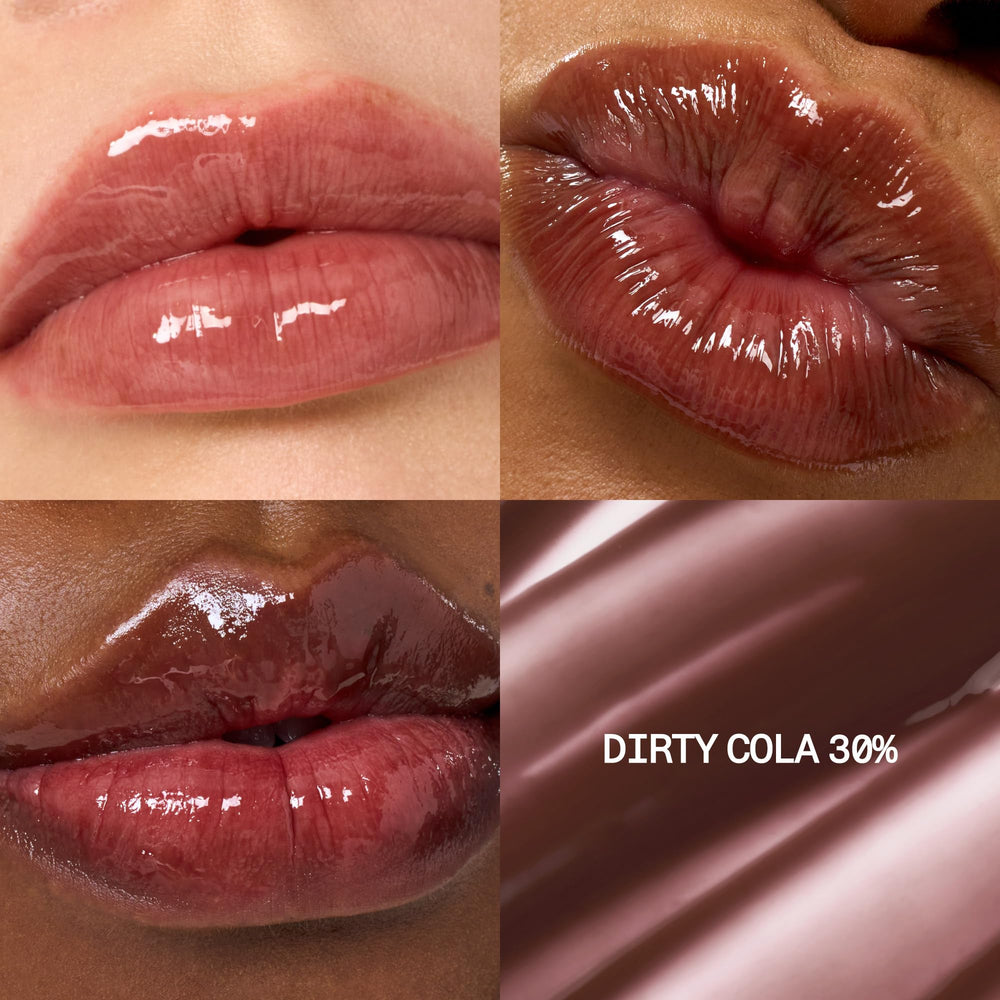 Fwee 3D Volume Gloss sheer gloss close-up shows smooth, glide-on application.