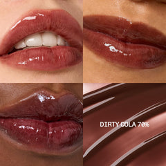 Fwee 3D Voluming Gloss high-shine application demonstrates smooth, non-sticky wear.