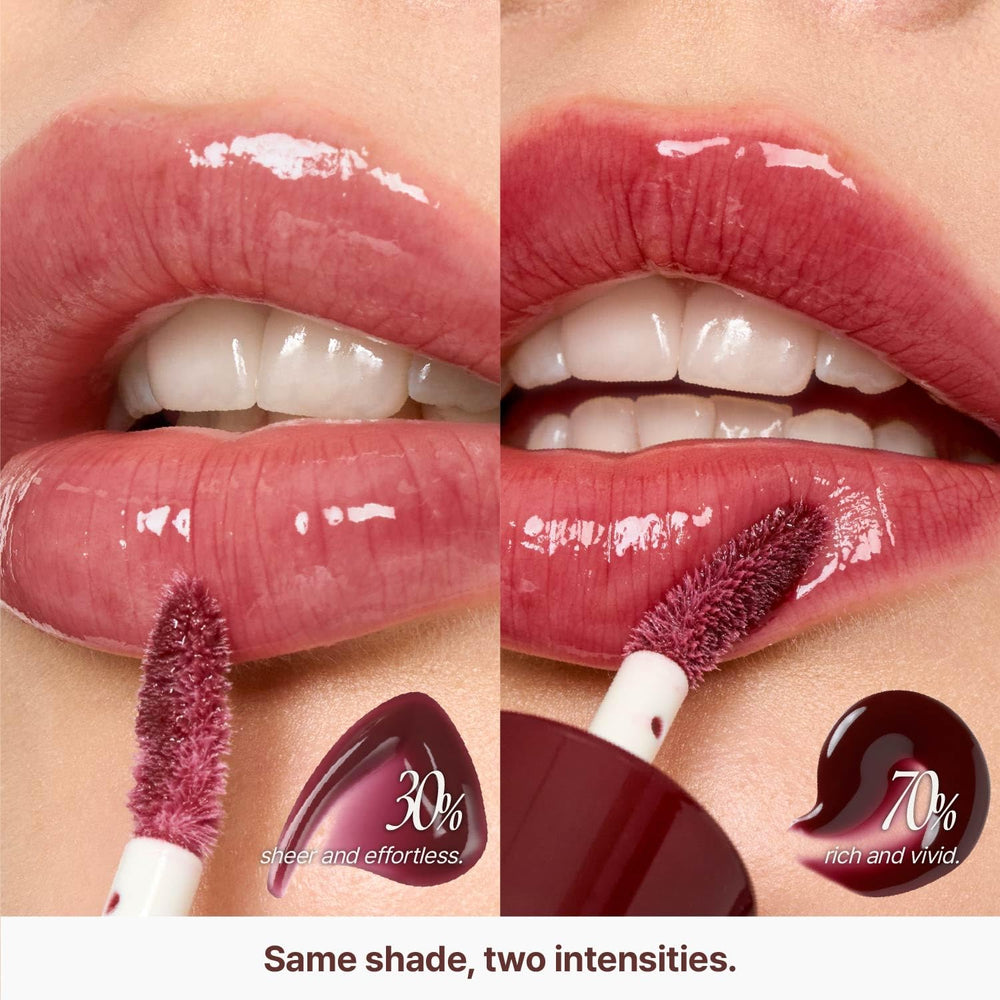 Fwee 3D Voluming Gloss 30-percent pigment offers a buildable sheer look.