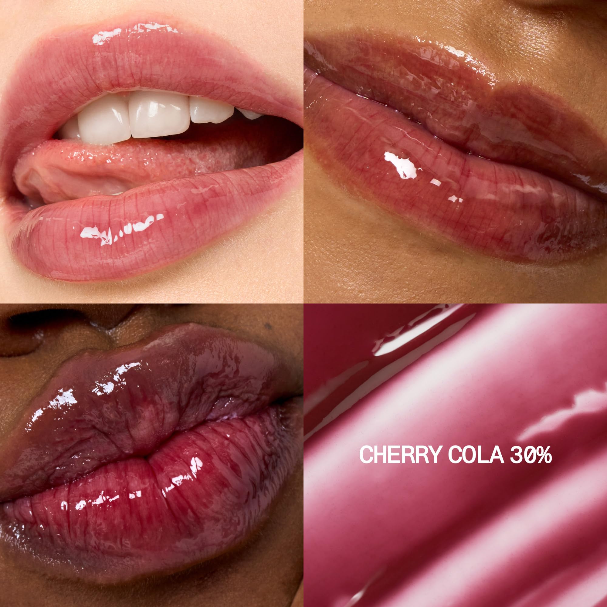 Fwee Brillo labial 3D volumen 70% Cereza Cola, color intenso y duradero.
