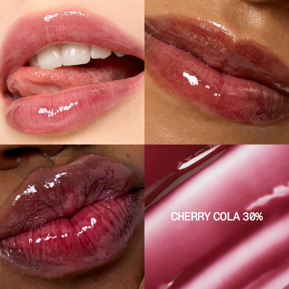 Fwee Brillo labial 3D volumen 70% Cereza Cola, color intenso y duradero.