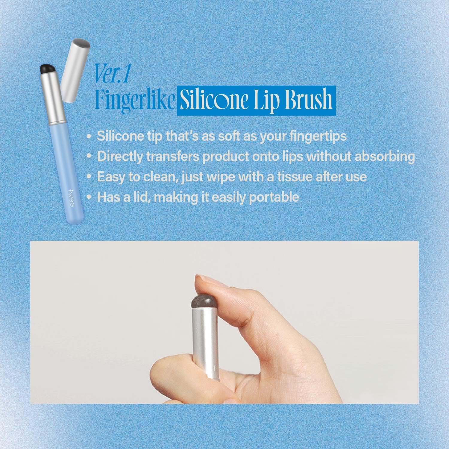 fwee easy cleaning by wiping with a tissue after use.