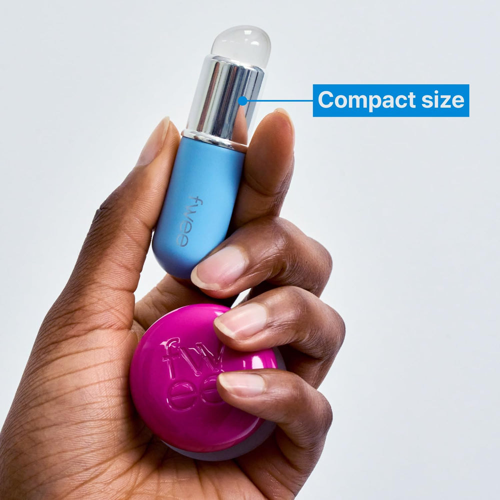 Fwee silicone jumbo makeup brush lips and cheeks use shows precise application.