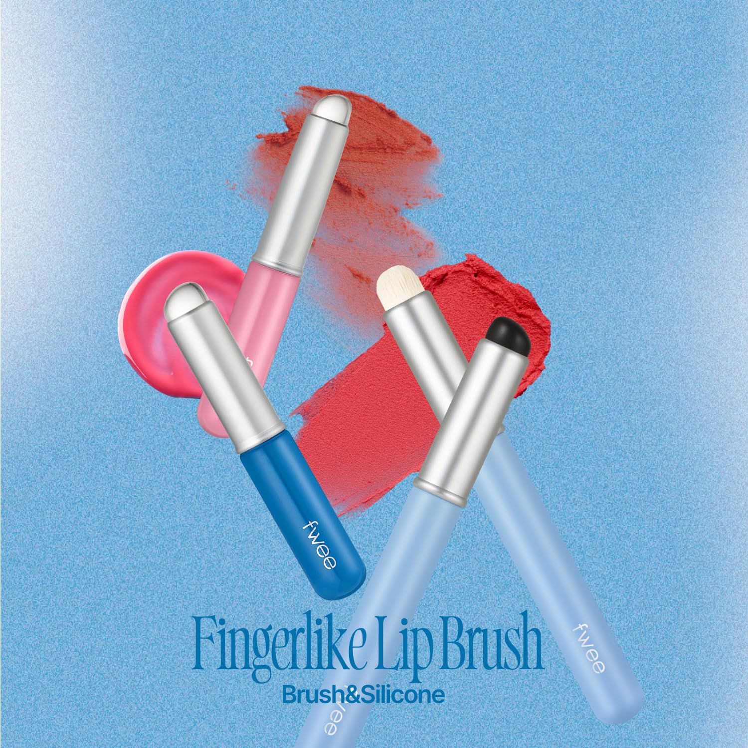 fwee soft silicone tip providing a fingertip-like touch for comfortable blending.