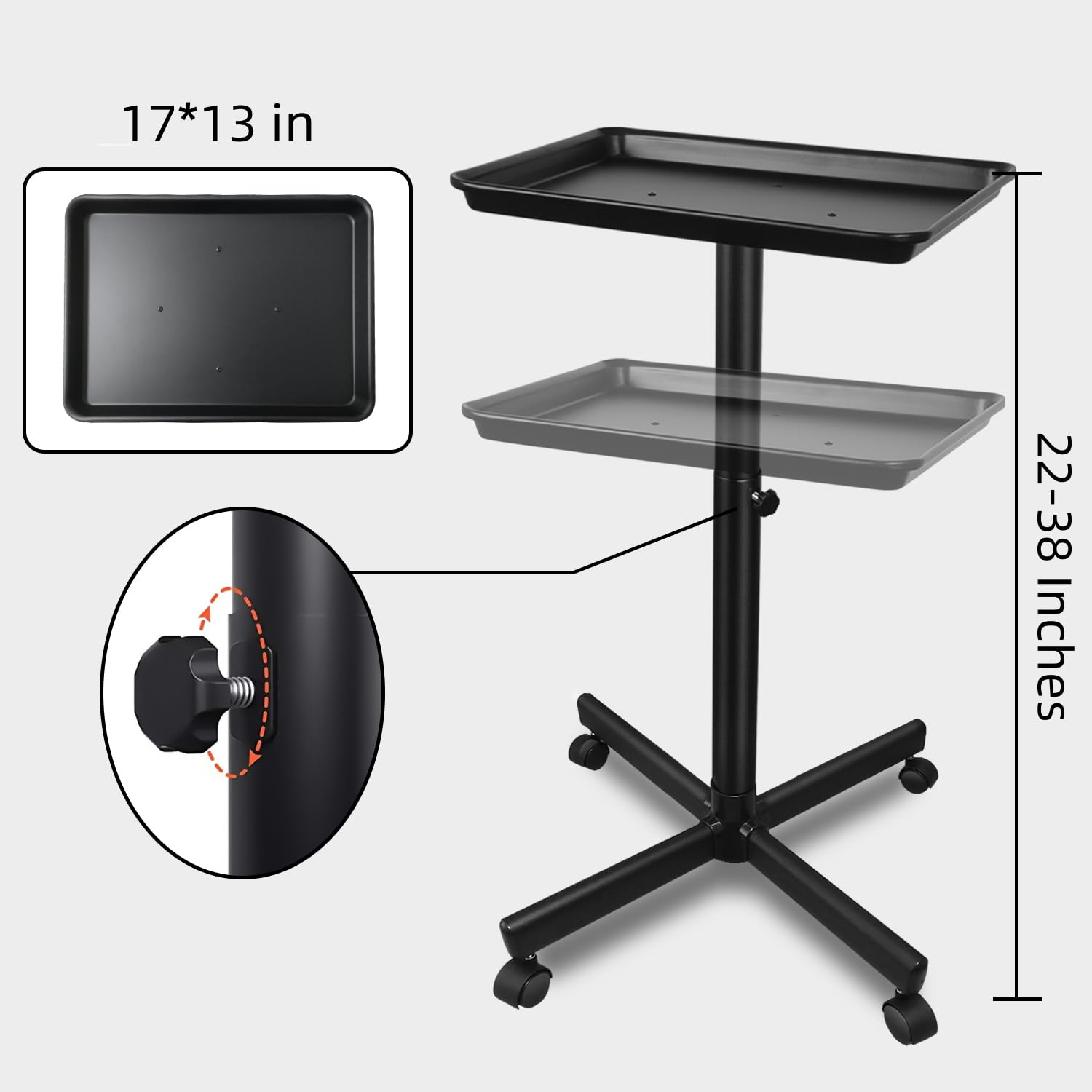 FWOD BIBTO metal frame tray cart assembly demonstrating sturdy construction and wobble-free performance.