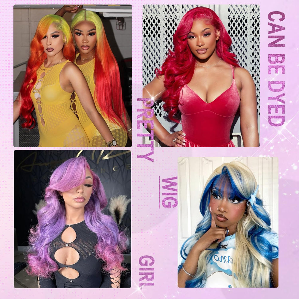 FXIMYLC body-wave wig in Brazilian virgin hair offers volume.