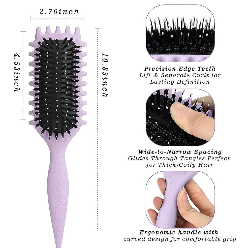 FXIYILTS Curly Hair Brush detangling design eases knots during wash-and-go.