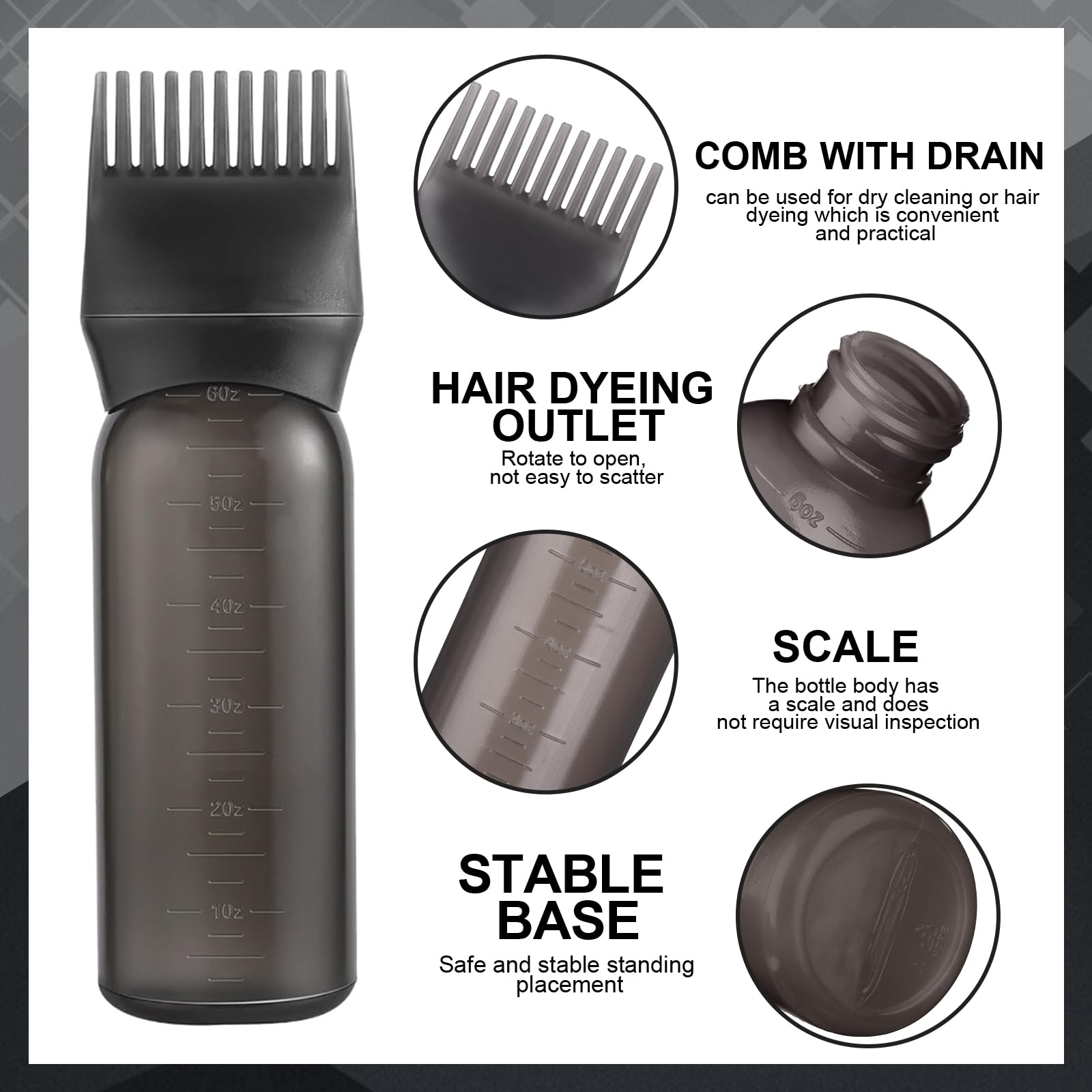 FXSPLCZ root comb applicator bottle ergonomic grip reduces hand fatigue.