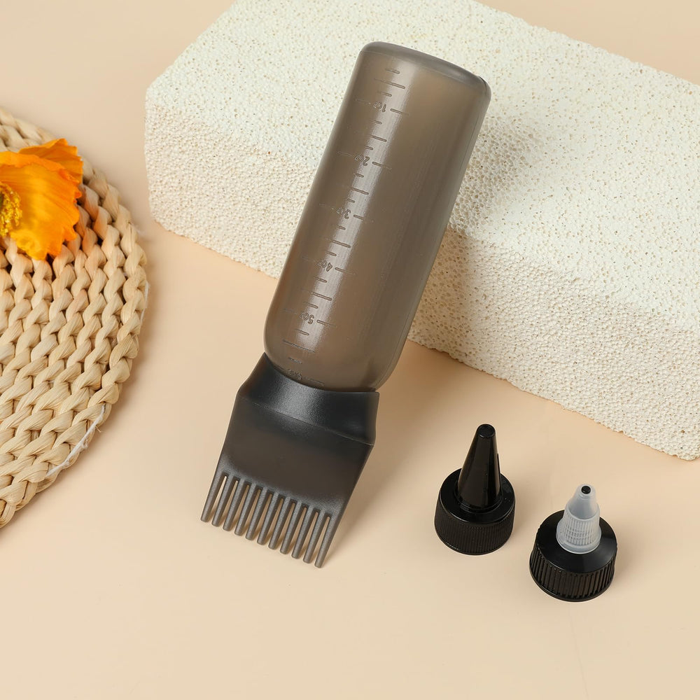 FXSPLCZ root comb applicator bottle usage closeup shows mess-free application.