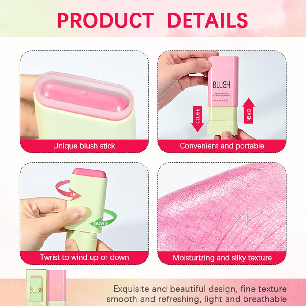 FYEBOO Beach Glow blush stick evokes sunlit warmth and light coverage.