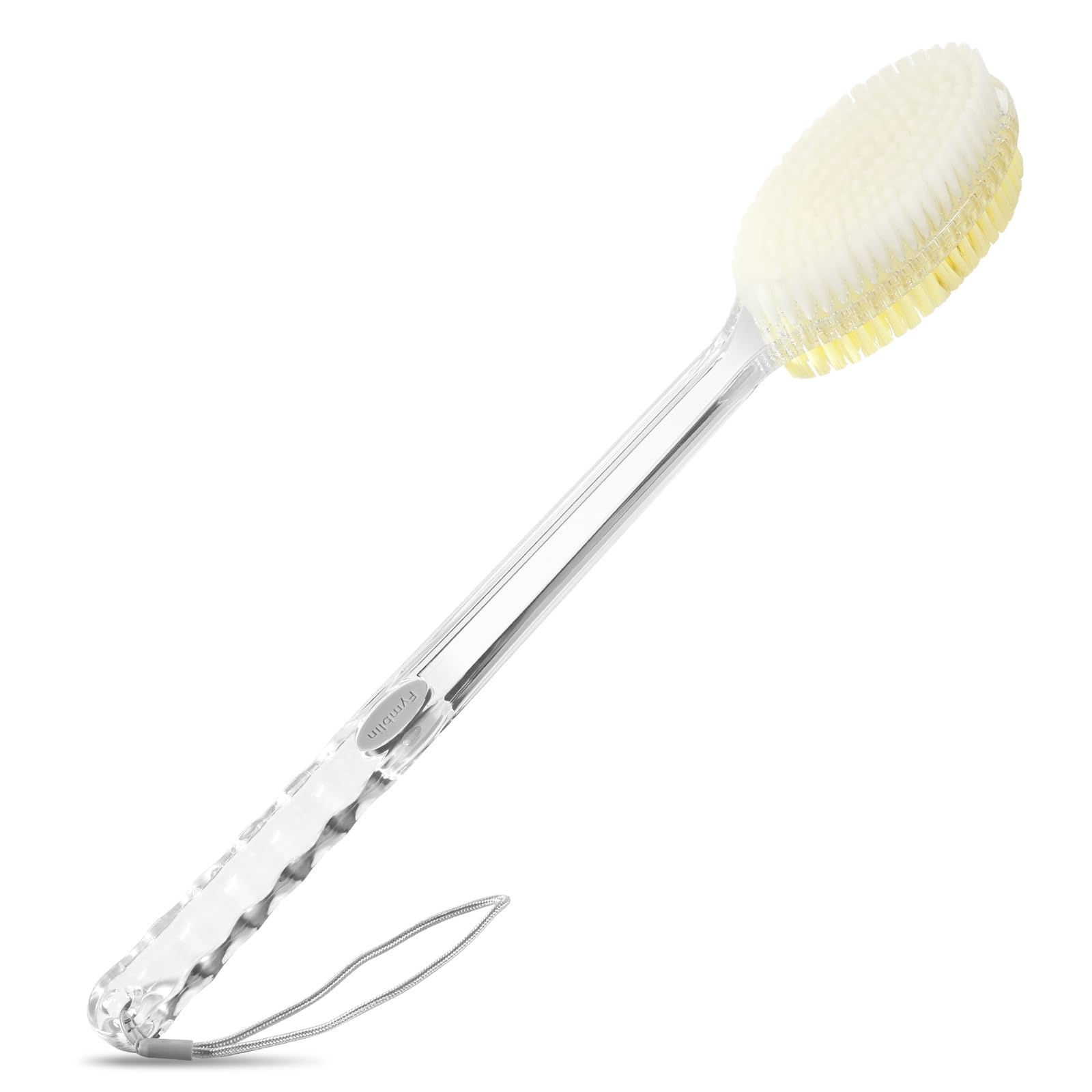 Fymblin back scrubber long-handle overview highlighting reach and grip.