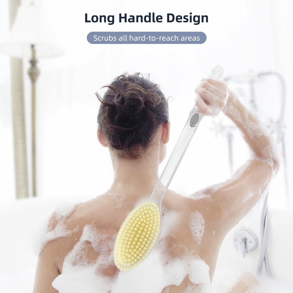 Fymblin soft-bristles promote gentle cleansing on sensitive skin.