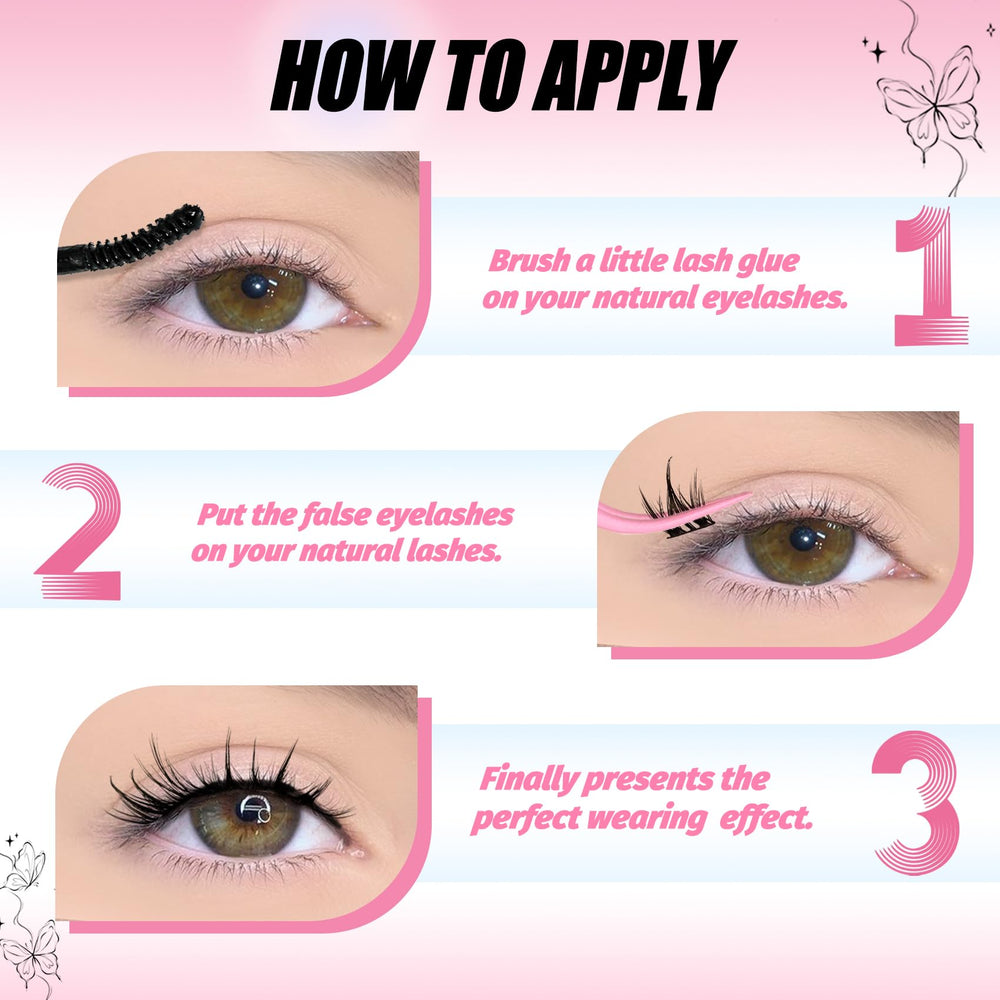 Fyonas 80pcs eyelash clusters for versatile styling