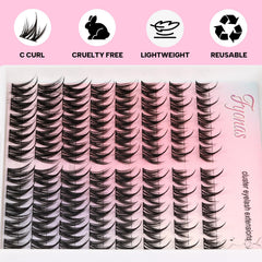 Fyonas lash clusters thin band for natural lightweight wear