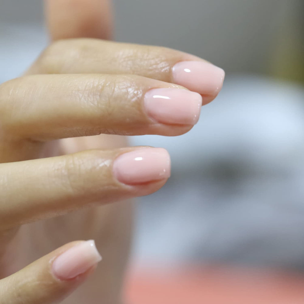 Thicker base ensures durable foundation while smoothing nail surface