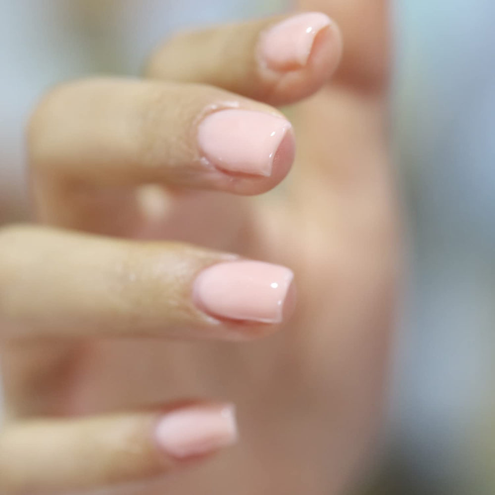 At-home manicure session showing quick curing under UV/LED lamp
