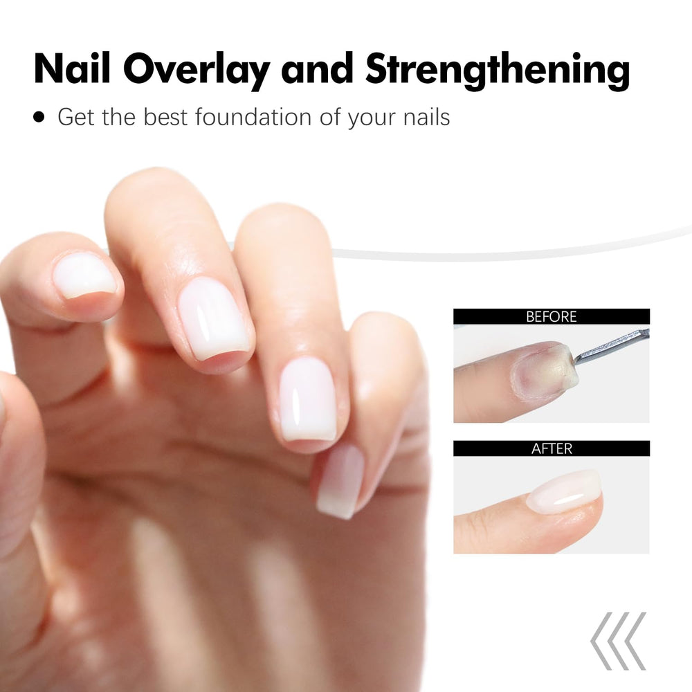 Soft nude pink base by FZANEST ready for French manicure.