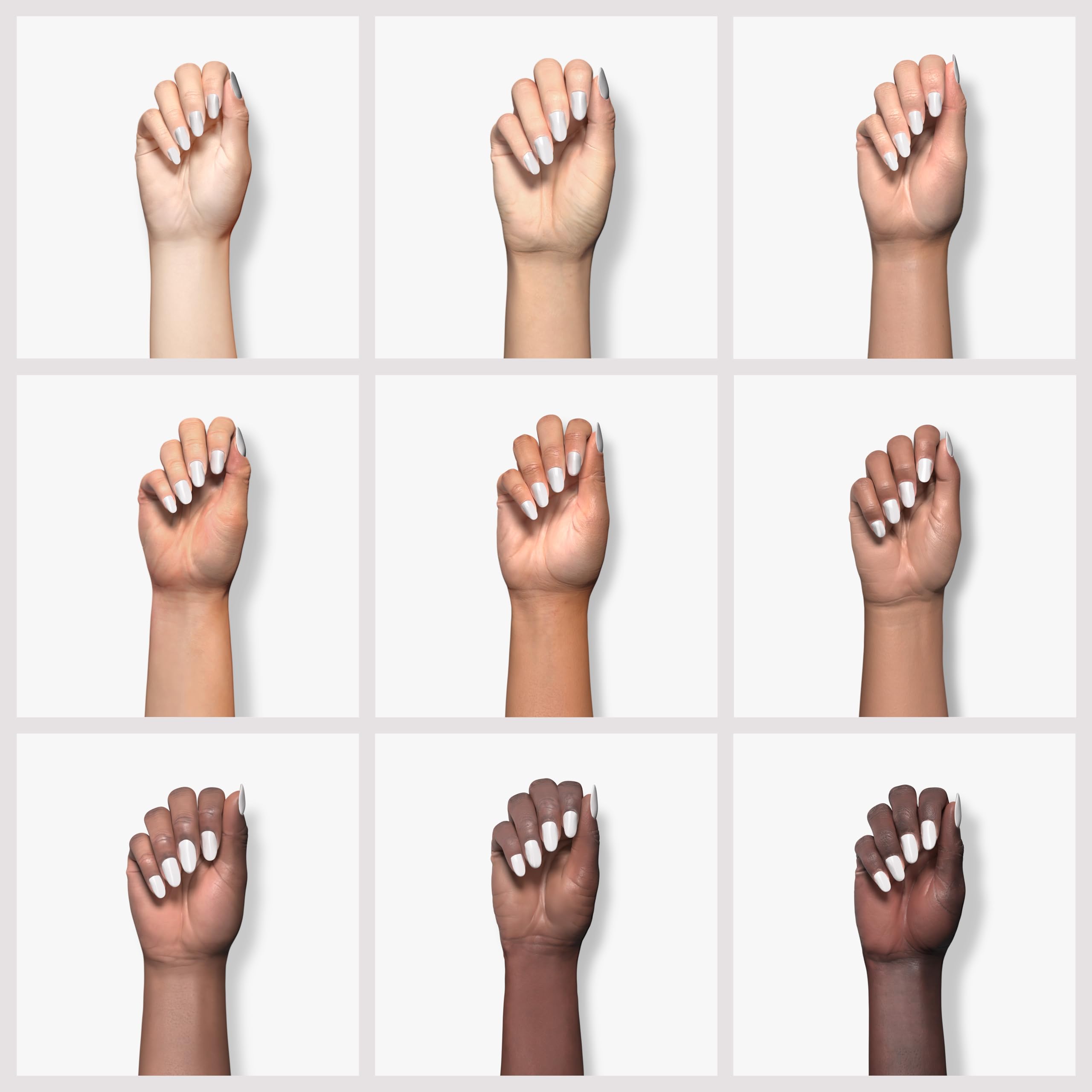 Nails reinforced with FZANEST builder gel base coat for a sturdy natural look.