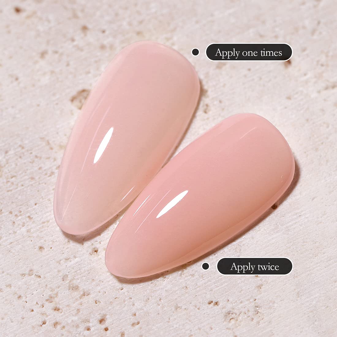 Muestra uñas con Rose Nude para un nude suave y brillo sutil.