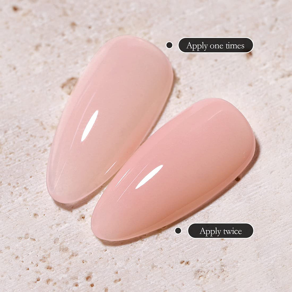 Muestra uñas con Rose Nude para un nude suave y brillo sutil.