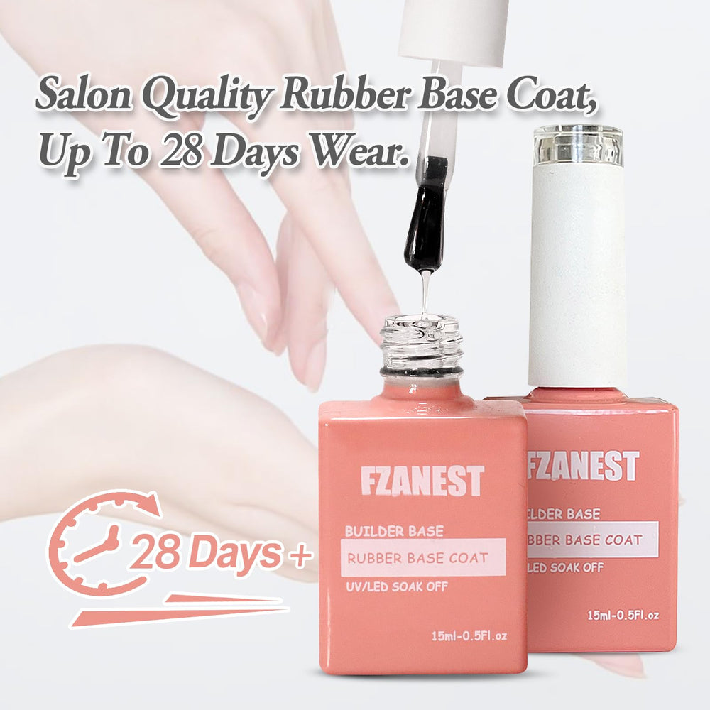 FZANEST rubber base gel functions as nail glue for tips and repairs