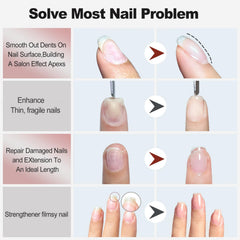 FZANEST rubber base gel self-leveling with built-in brush for smooth coverage