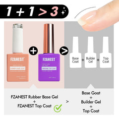 FZANEST self-leveling builder gel creates even nail structure.