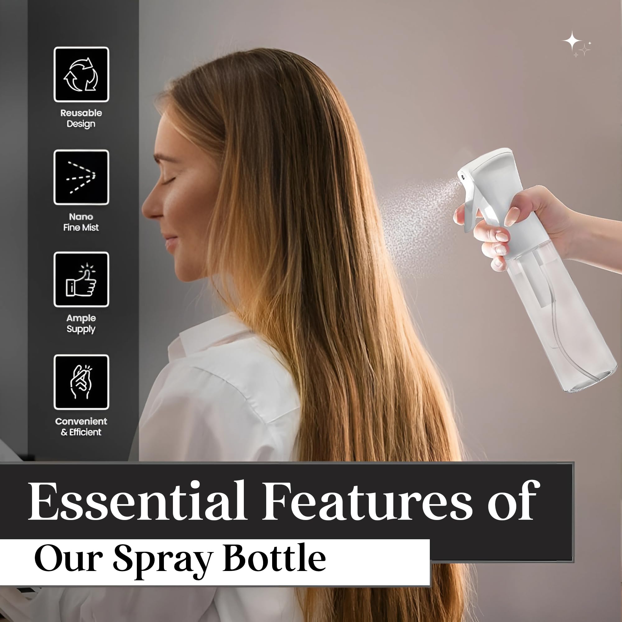 FZE 300ml spray bottle for quick kitchen cleaning and surface misting