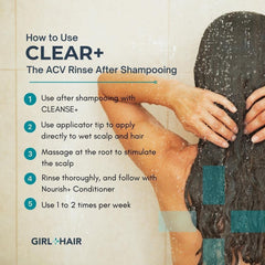 GIRL+HAIR G+H CLEAR+ detangler natural facilita peinado diario.
