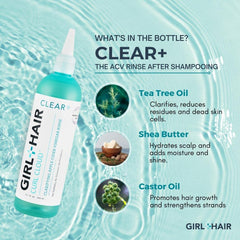 GIRL+HAIR G+H CLEAR+ equilibrio de pH para cuero cabelludo cómodo.