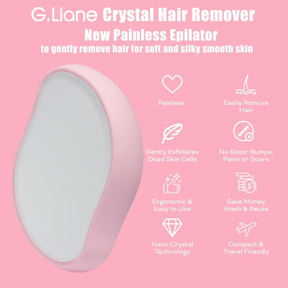G.Liane nano crystal glass remover side view for precise body hair removal.