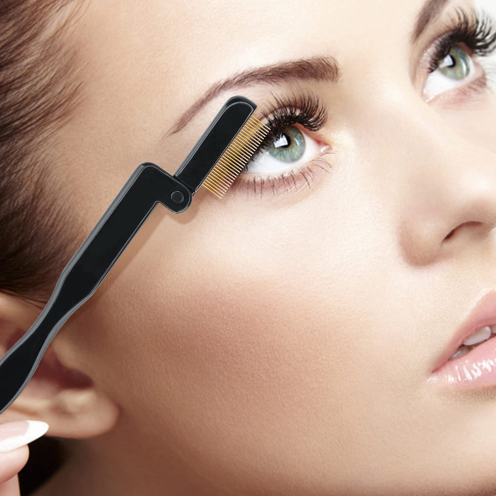G2PLUS brow grooming tool helps neaten daily brows for natural looks.