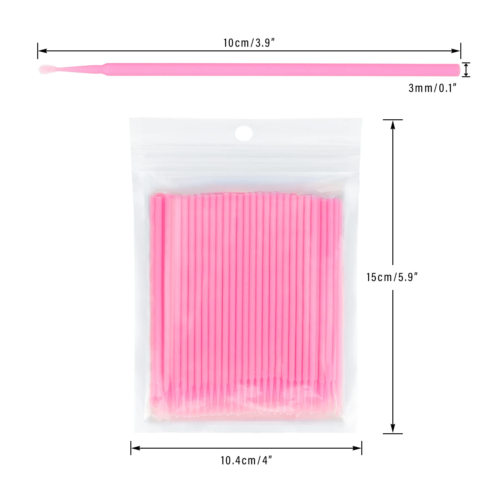 G2PLUS disposable micro applicators brush with soft cotton tip for precise makeup