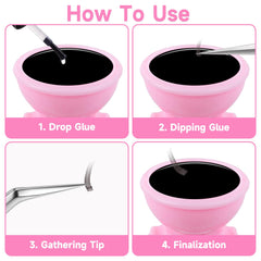 G2PLUS pink adjustable glue ring holder fits most fingers comfortably.