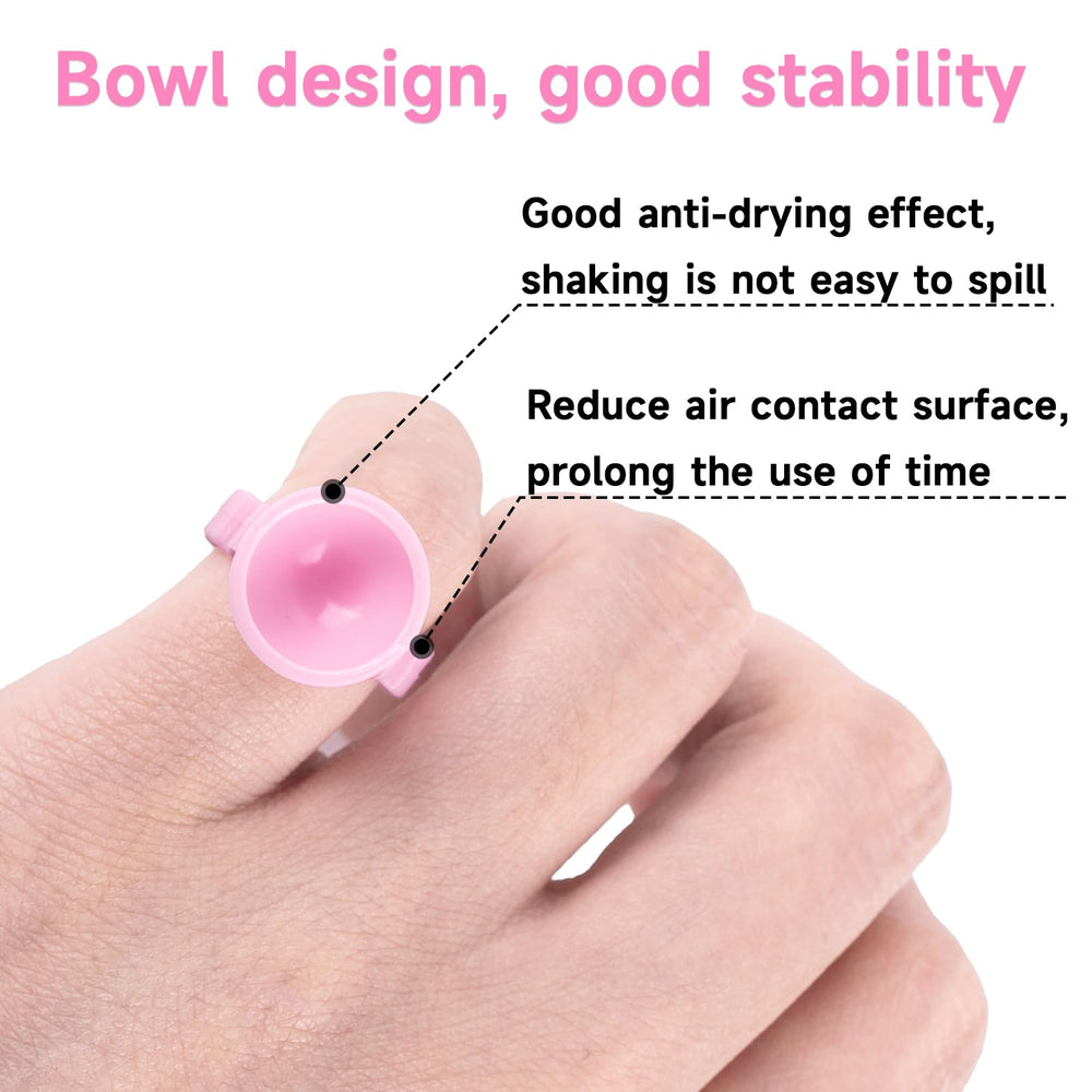 G2PLUS pink disposable glue rings ideal for makeup routines.