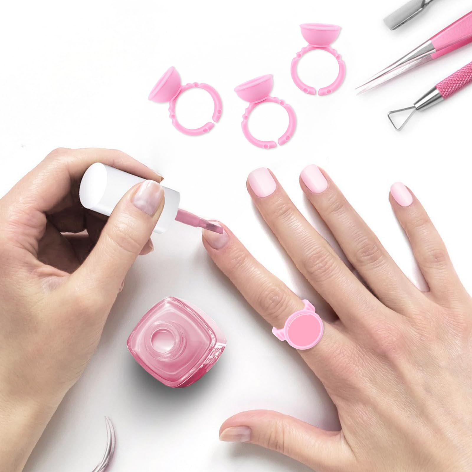 G2PLUS pink glue rings support tidy, spill-free workspaces.