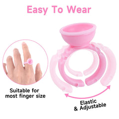G2PLUS pink nail art pigment holders help organize colors for fast manicures.