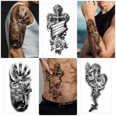 Gabizafia cross symbol tattoo provides a bold religious motif for church gatherings.