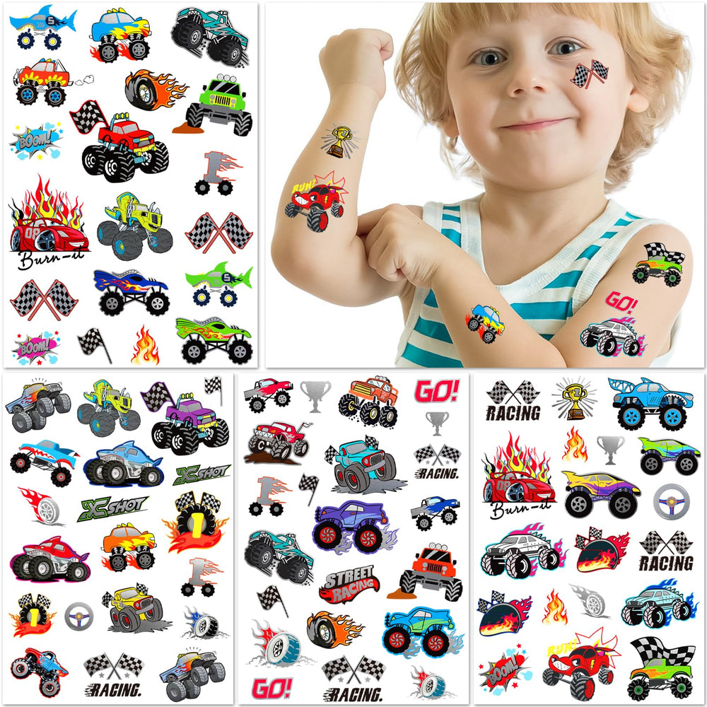 Gabizafia hot wheels tattoos sheet 2 creates racing accents on arms and faces