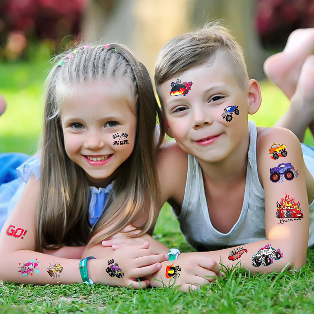 Gabizafia hot wheels tattoos sheet 4 provides shiny metallic touches for photos