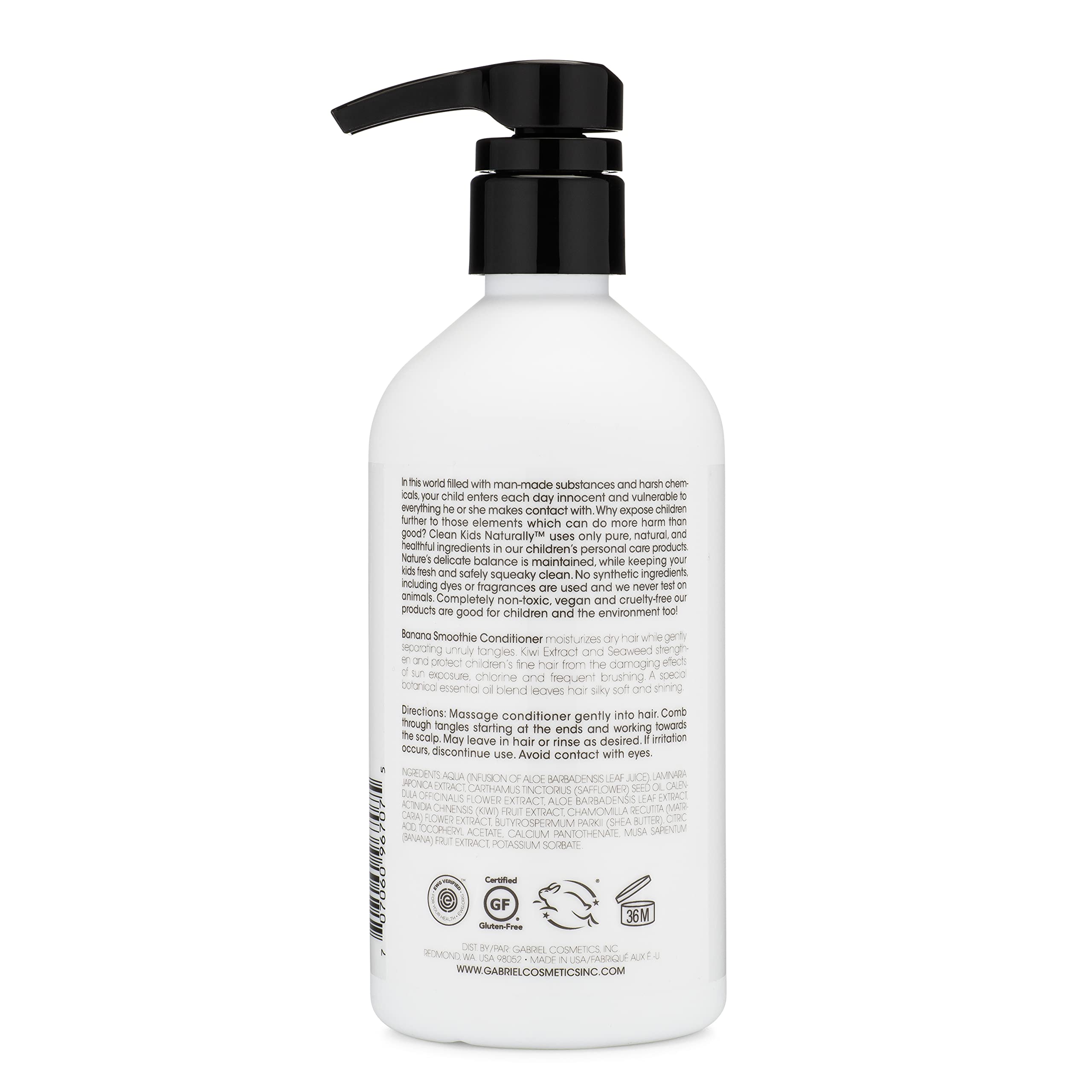Gabriel Cosmetics Acondicionador infantil, aloe y vitamina E brindan hidratación suave