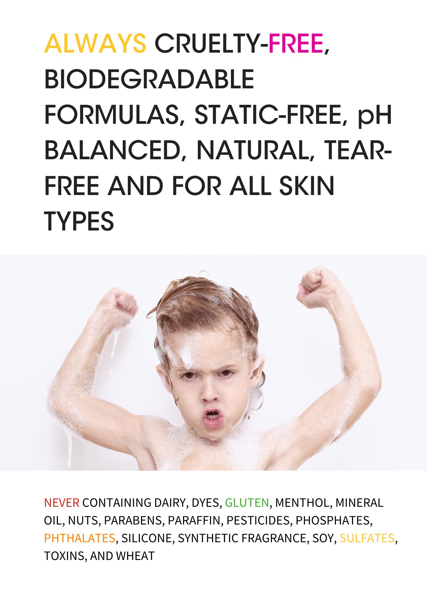 Gabriel Cosmetics Acondicionador para niños, envase práctico facilita el vertido sin goteos