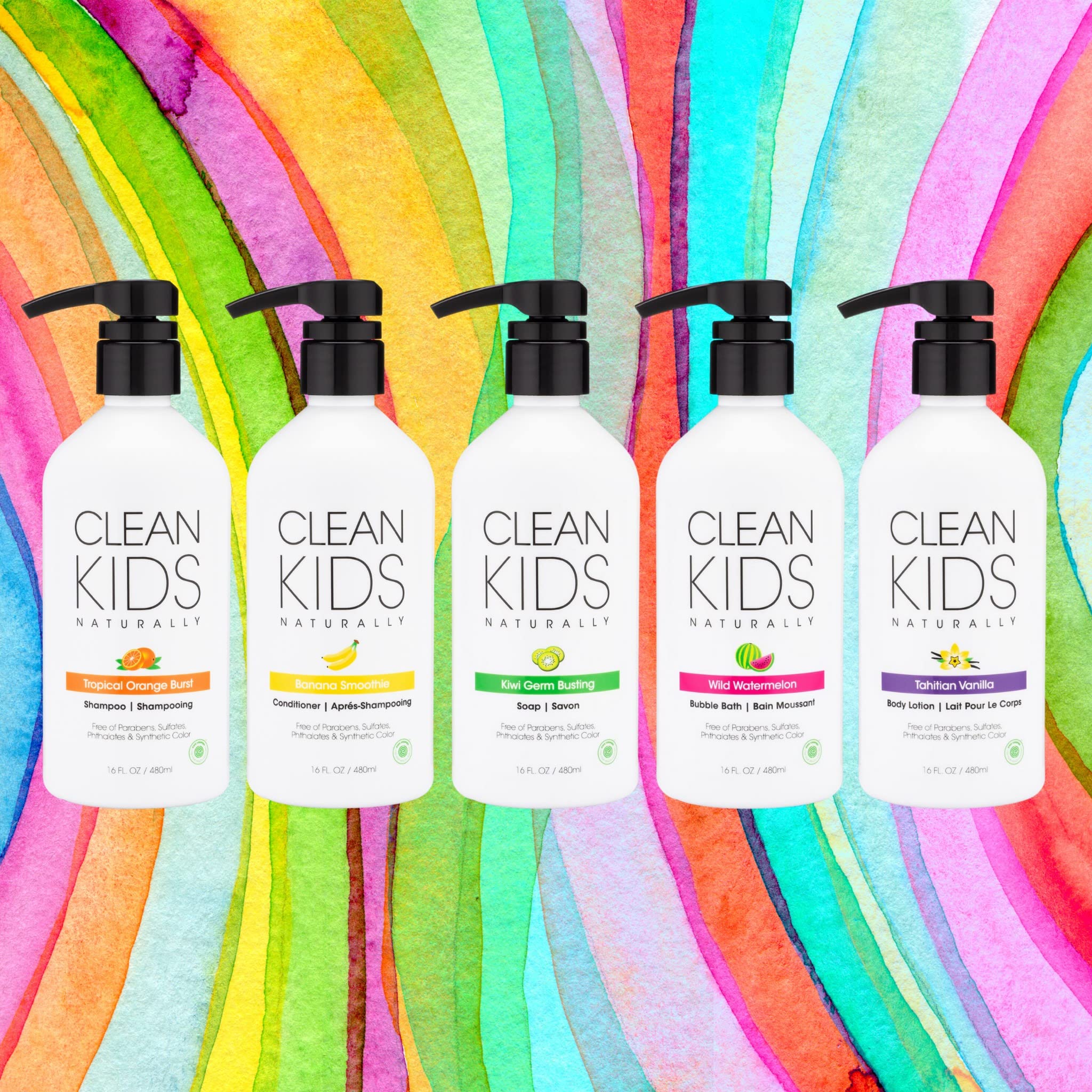 Gabriel Cosmetics Clean Kids Conditioner packaging back showing ingredients.