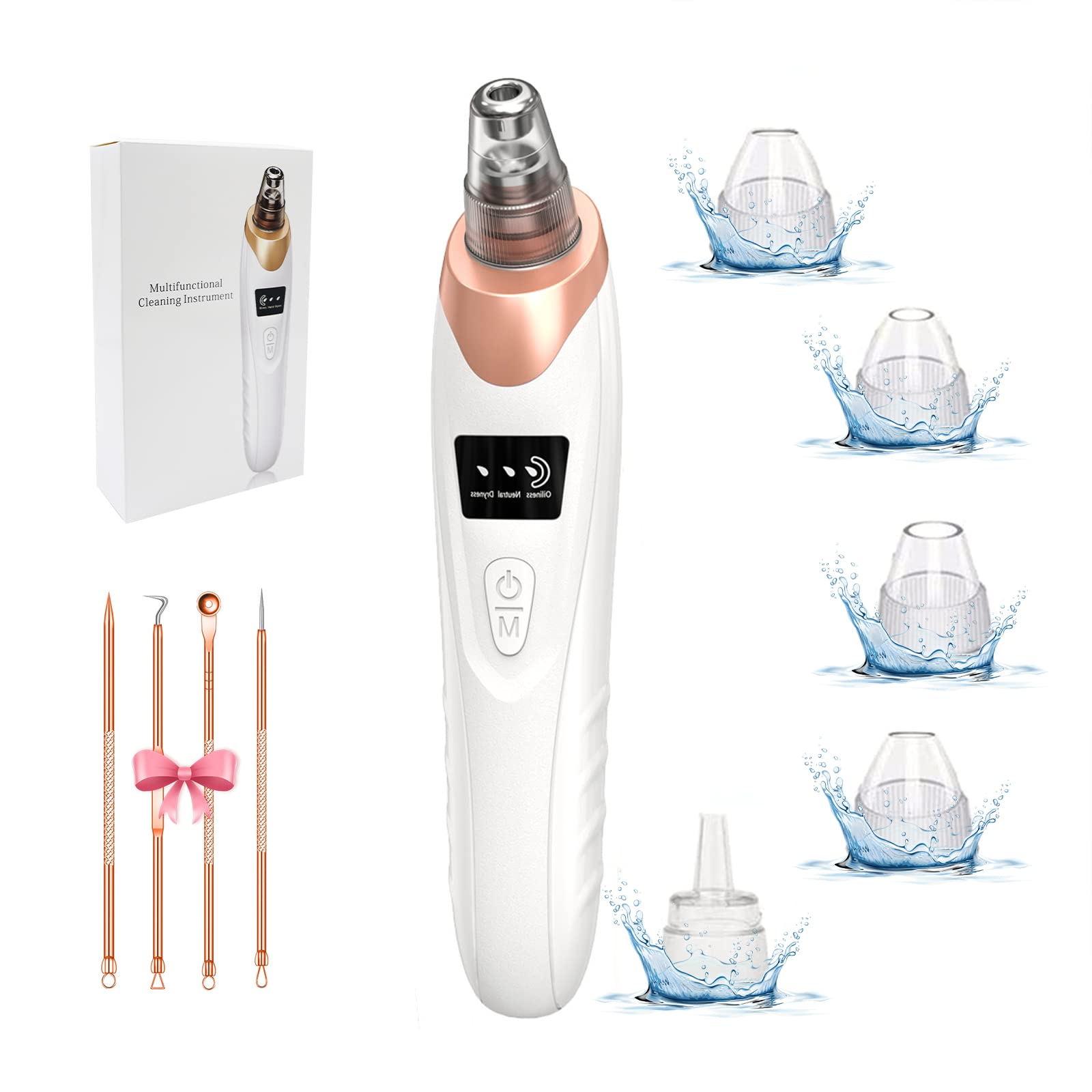 Gackoko 2025 Blackhead Remover front view showing compact design for daily use