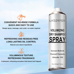 GADMLURY Dry Shampoo leaves no white residue on dark hair.