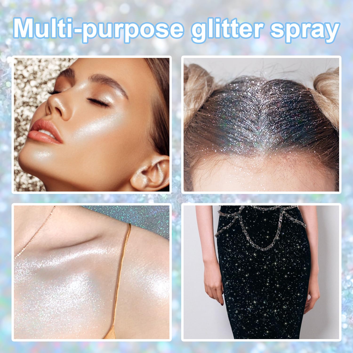 GADMLURY Glint-Rainbow face shimmer enhances contours with subtle color.