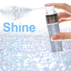 GADMLURY Glint-Rainbow hair glitter adds dimensional shine under lights.