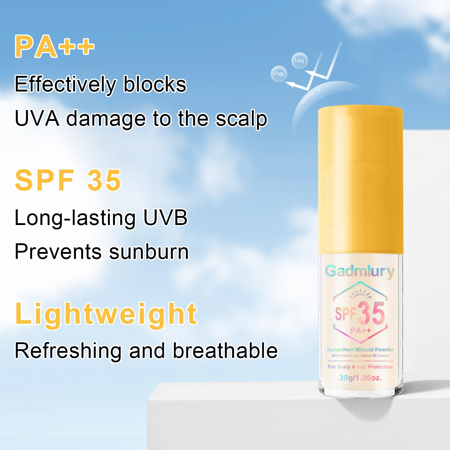 GADMLURY compact size fits a bag for on-the-go sun care