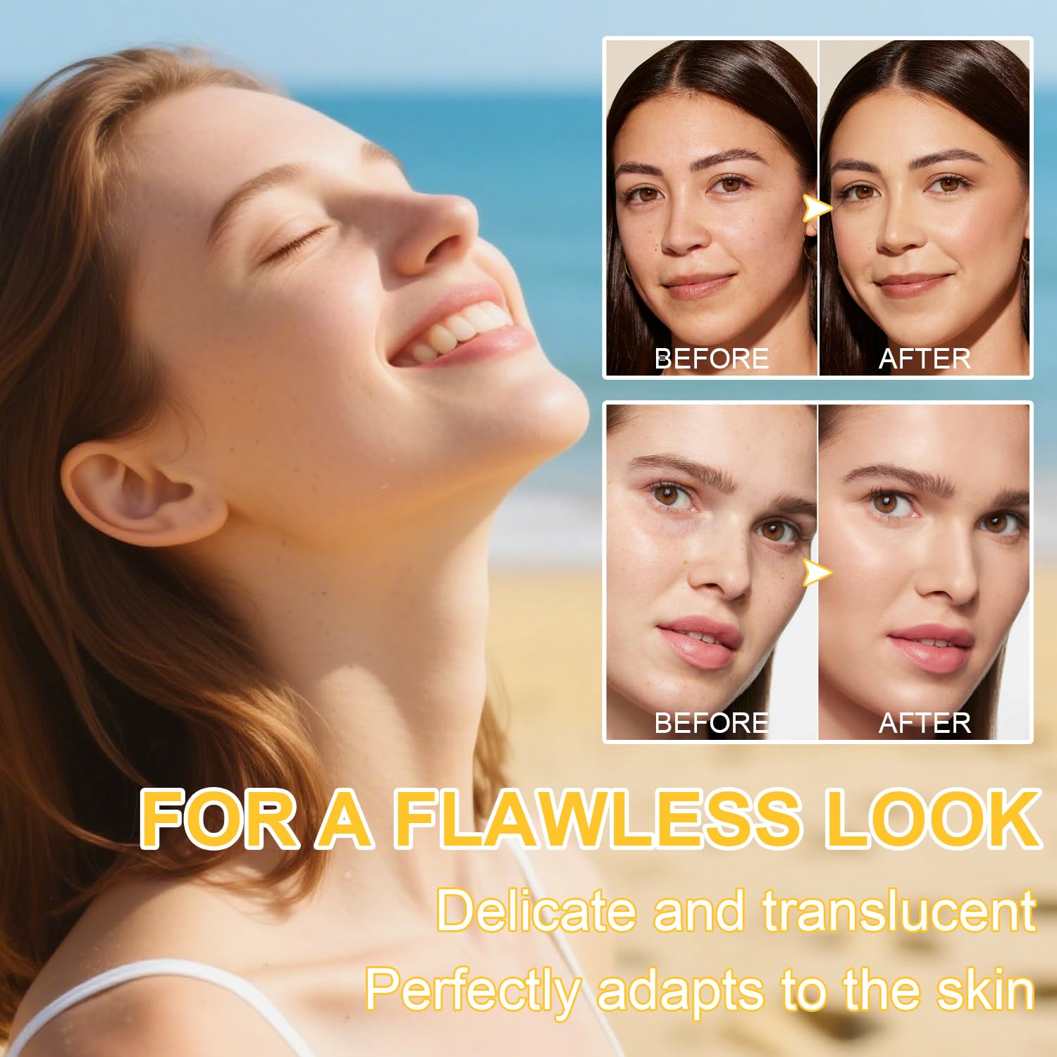 GADMLURY scalp and hairline protection powder shields UV exposure.