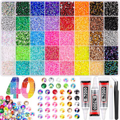 GA&EN 40,000 jelly rhinestones in a colorful mix for dazzling craft accents.